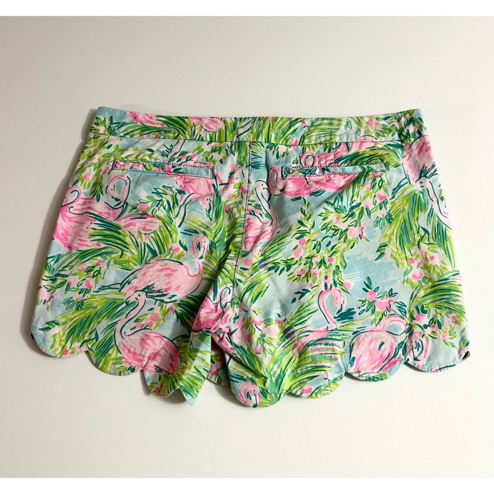 Lilly Pulitzer Buttercup Scallop Hem Shorts, Size 10, Pink Flamingo - Picture 6 of 6